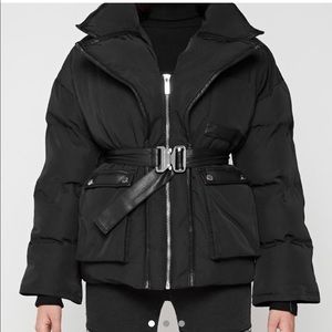 maniere de voir belted puffer jacket
